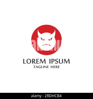 Devil horn Vector icon design illustration logo Template Stock Vector