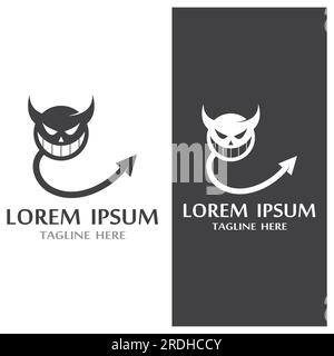 Devil horn Vector icon design illustration logo Template Stock Vector