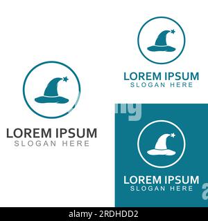 Wizard cap logo .By using vector design concept. Stock Vector