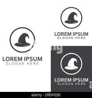 Wizard cap logo .By using vector design concept. Stock Vector