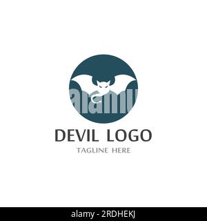 Devil horn Vector icon design illustration logo Template Stock Vector