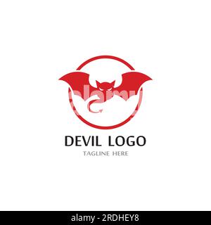 Devil horn Vector icon design illustration logo Template Stock Vector
