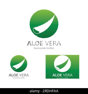 Aloe vera icon logo vector illustration Stock Vector