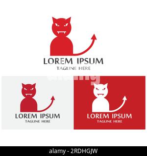 Devil horn Vector icon design illustration logo Template Stock Vector