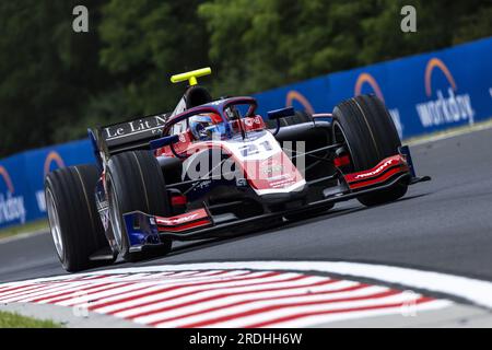 21 NOVALAK Clement (fra), Trident Racing, Dallara F2, action during the 9th round of the 2023 FIA Formula 2 Championship from July 21 to 23, 2023 on the Hungaroring, in Mogyorod, Hungary Stock Photo