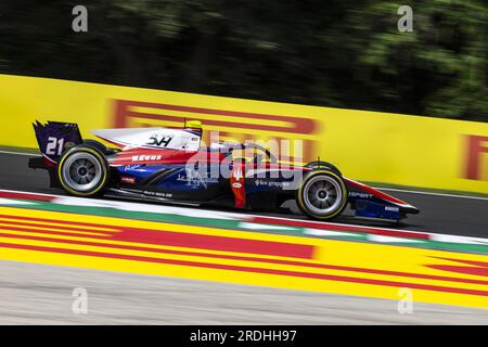 21 NOVALAK Clement (fra), Trident Racing, Dallara F2, action during the 9th round of the 2023 FIA Formula 2 Championship from July 21 to 23, 2023 on the Hungaroring, in Mogyorod, Hungary Stock Photo