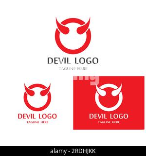Devil horn Vector icon design illustration logo Template Stock Vector