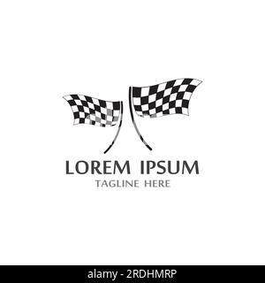 Race flag icon, simple design illustration vector Stock Vector