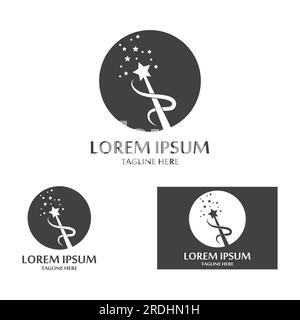 magic wand icon logo vector illustration Stock Vector