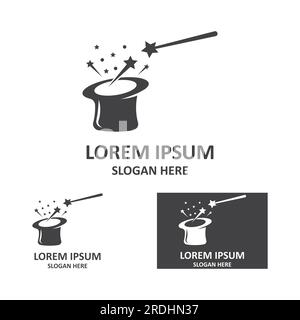 magic wand icon logo vector illustration Stock Vector