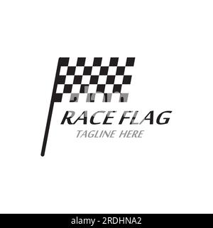 Race flag icon, simple design illustration vector Stock Vector