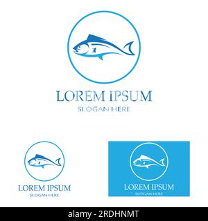 Fish logo, fish oil and seafood restaurant icon. With concept icon vector Stock Vector