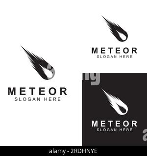 Meteor or space object vector design logo. Stock Vector