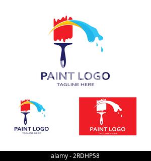 Paint Logo vector icon illustration Stock Vector