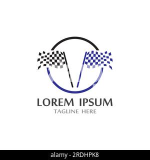 Race flag icon, simple design illustration vector Stock Vector