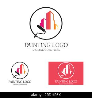 Paint Logo vector icon illustration Stock Vector