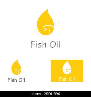 Fish logo, fish oil and seafood restaurant icon. With concept icon vector Stock Vector