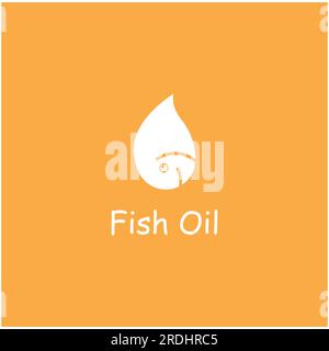 Fish logo, fish oil and seafood restaurant icon. With concept icon vector Stock Vector