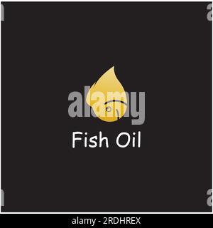 Fish logo, fish oil and seafood restaurant icon. With concept icon vector Stock Vector
