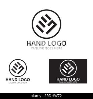 Hand logo icon vector design template Stock Vector