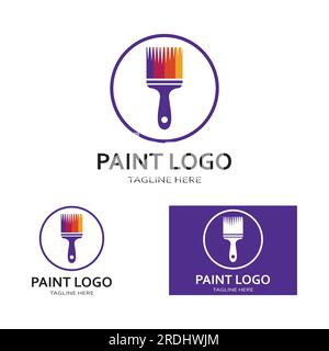Paint Logo vector icon illustration Stock Vector