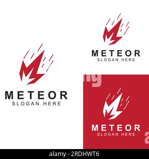 Meteor or space object vector design logo. Stock Vector