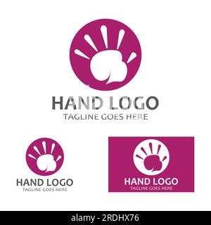 Hand logo icon vector design template Stock Vector