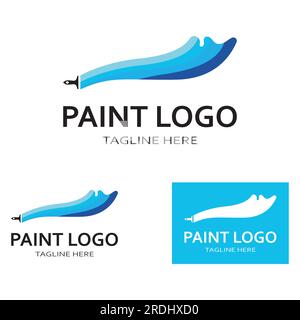 Paint Logo vector icon illustration Stock Vector
