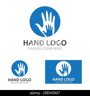Hand logo icon vector design template Stock Vector