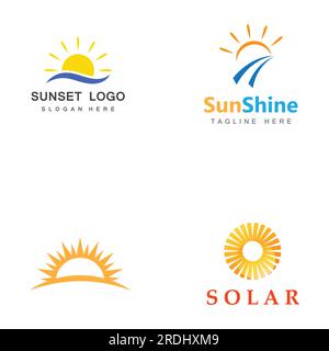 Sun Vector illustration Icon Logo Template design Stock Vector