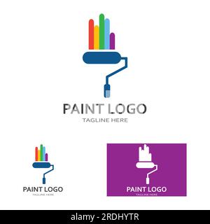 Paint Logo vector icon illustration Stock Vector