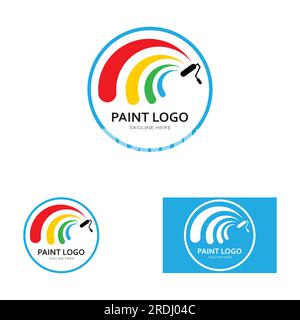 Paint Logo vector icon illustration Stock Vector