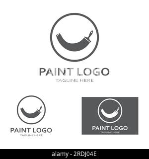 Paint Logo vector icon illustration Stock Vector
