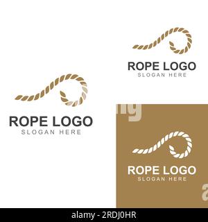 Rope logo using vector design Stock Vector