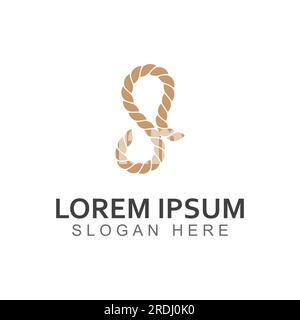 Rope logo using vector design Stock Vector