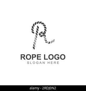 Rope logo using vector design Stock Vector