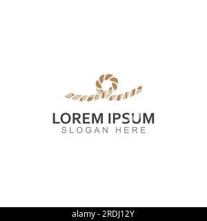 Rope logo using vector design Stock Vector