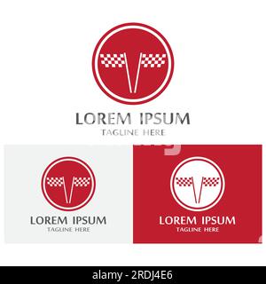 Race flag icon, simple design illustration vector Stock Vector