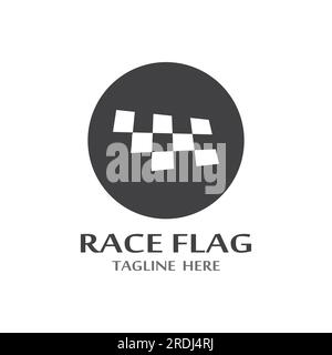 Race flag icon, simple design illustration vector Stock Vector