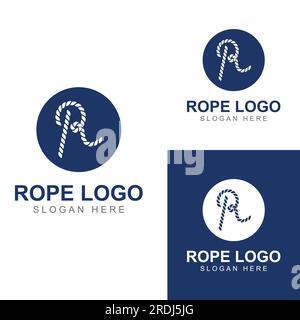 Rope logo using vector design Stock Vector