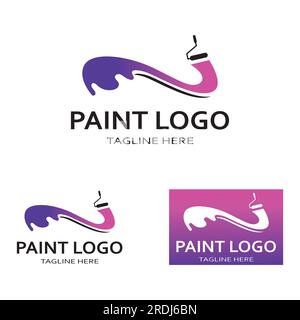 Paint Logo vector icon illustration Stock Vector