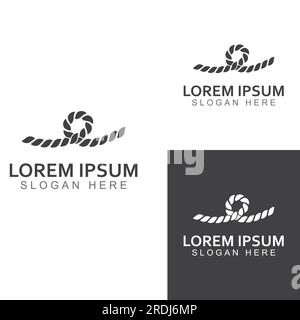 Rope logo using vector design Stock Vector