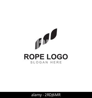 Rope logo using vector design Stock Vector