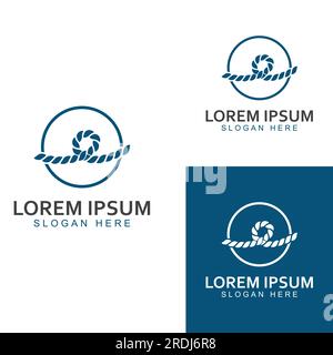 Rope logo using vector design Stock Vector