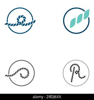 Rope logo using vector design Stock Vector