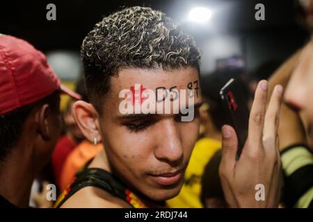 Recife, Brazil. 21st July, 2023. PE - RECIFE - 21/07/2023 - RECIFE, ARRIVAL OF DIEGO SOUZA - Torcida Sport packs Recife airport to receive Diego Souza who arrives on Friday night (21) for his third visit to Clube do Sport. Photo: Rafael Vieira/AGIF/Sipa USA Credit: Sipa USA/Alamy Live News Stock Photo