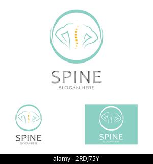 Spinal diagnostics, spine care and spine health.With modern vector icon design concept Stock Vector