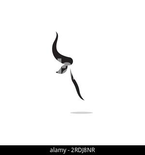 bull head horn icon template Stock Vector