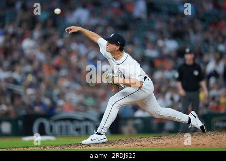 Detroit Tigers relief pitcher Beau Brieske (4) throws against the  Cincinnati Reds in the third inning of a baseball game, Tuesday, Sept. 12,  2023, in Detroit. (AP Photo/Paul Sancya Stock Photo - Alamy