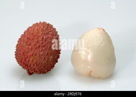 Fruit lychee (Litchi chinensis), Litchie, Detschland Stock Photo